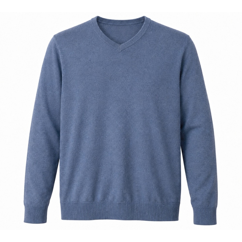 Old Navy Crewneck Sweater Mens Large Blue Heathered Cotton Blend Minimalist